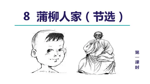 部编版九年级语文下册《蒲柳人家》PPT精品课件