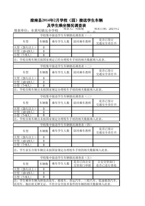 滦南县接送学生车辆登记汇总