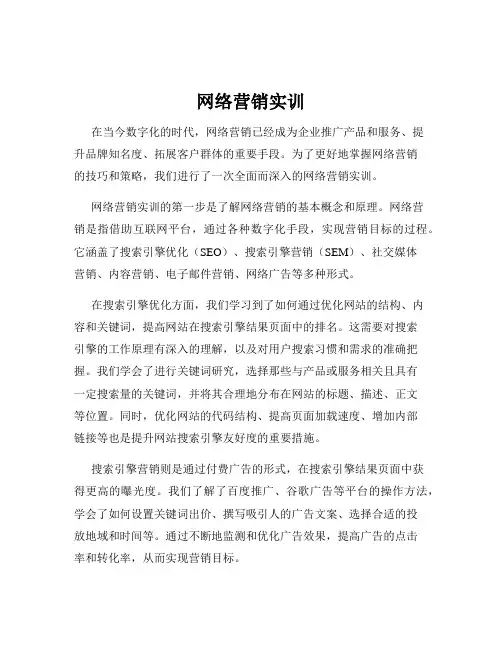 网络营销实训