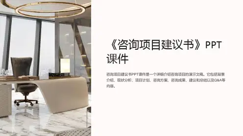 《咨询项目建议书》课件