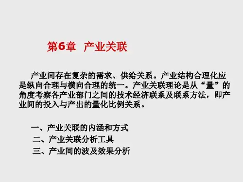 第6章  产业关联分析