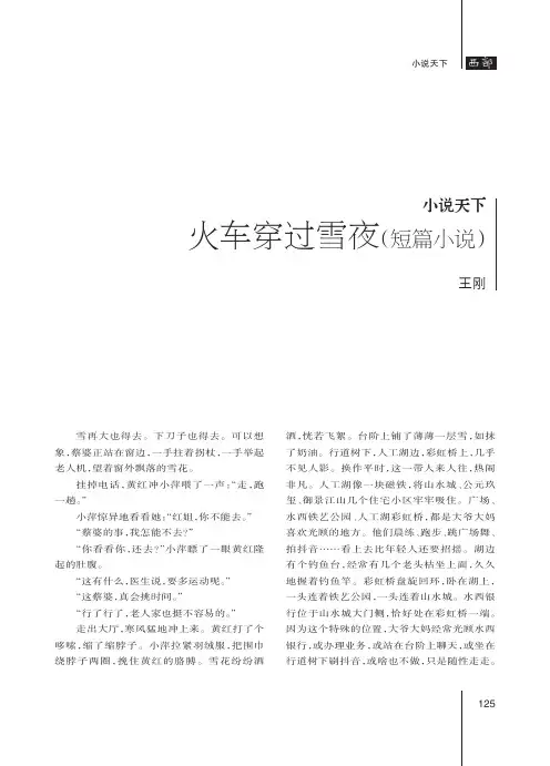 火车穿过雪夜（短篇小说）
