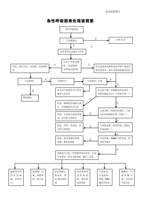 呼吸困难处理流程图
