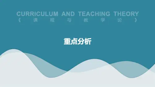 教育学-课程与教学论-重点分析