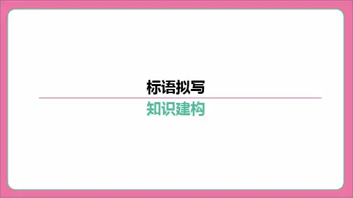 标语拟写-2024年中考语文专题复习课件