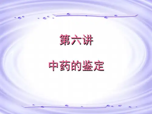 《中药的鉴定》PPT课件