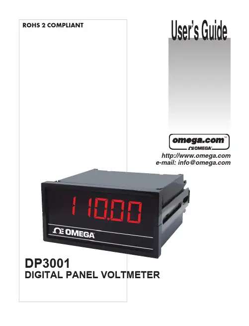Omega DP3001 数字电压表说明书