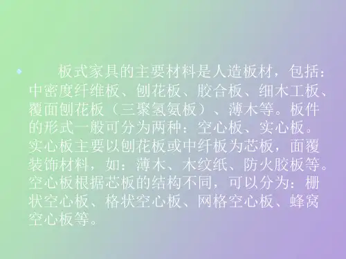 板式家具的结构设计与制造