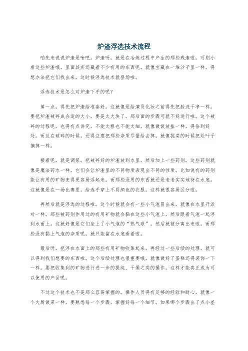 炉渣浮选技术流程