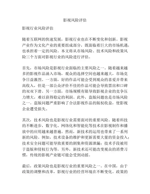 影视风险评估