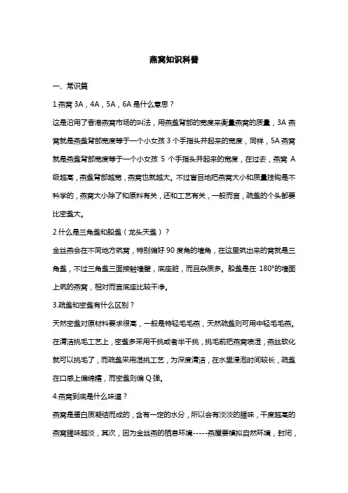 燕窝知识科普