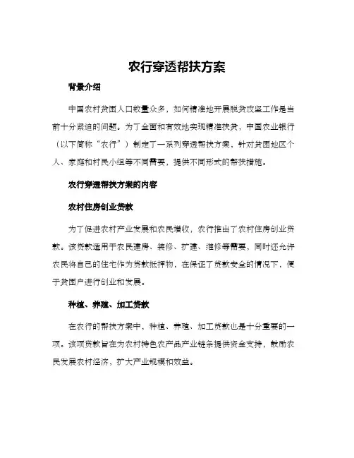 农行穿透帮扶方案