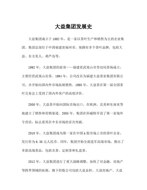 大益集团发展史