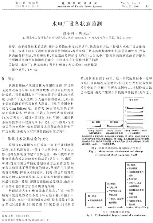 水电厂设备状态监测