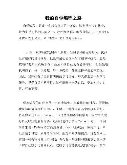 我的自学编程之路