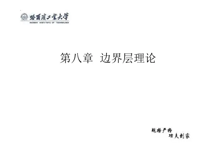 第八章  边界层理论