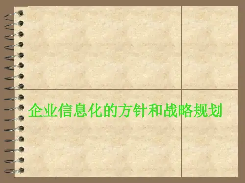 企业信息化的方针和战略规划-课件