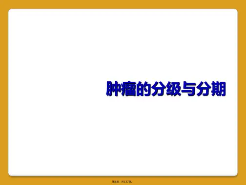 肿瘤的分级与分期
