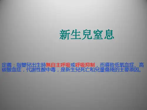 新生儿窒息 PPT课件