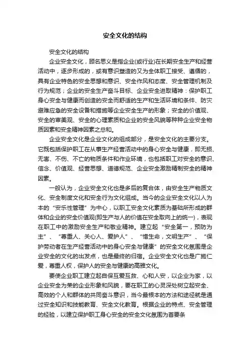 安全文化的结构