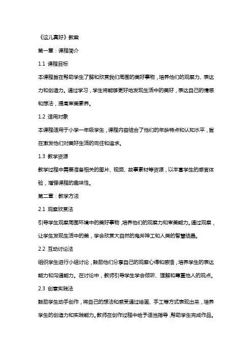 《这儿真好》教案