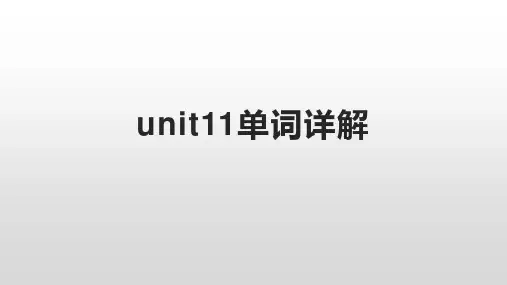 Unit11单词详解--人教版英语九年级全册