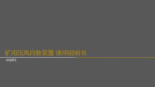 矿用压风自救装置 使用说明书