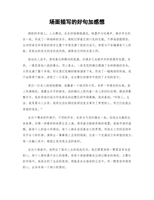 场面描写的好句加感想