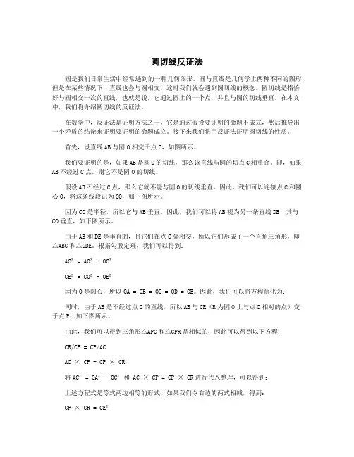 圆切线反证法