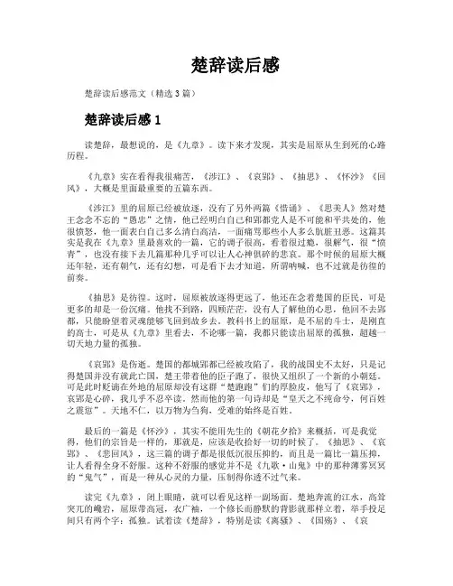楚辞读后感