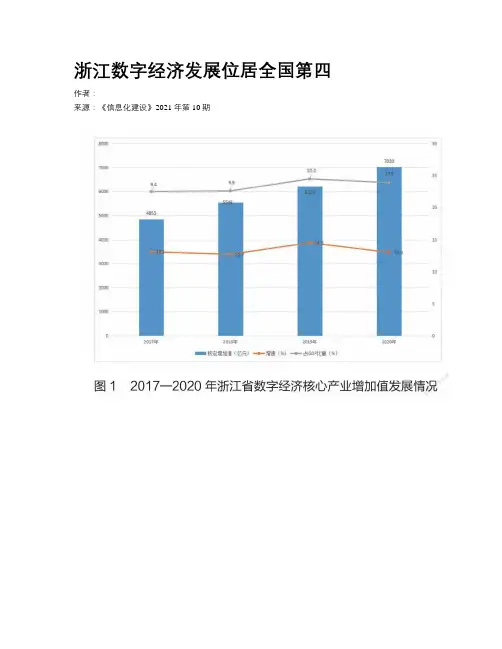 浙江数字经济发展位居全国第四