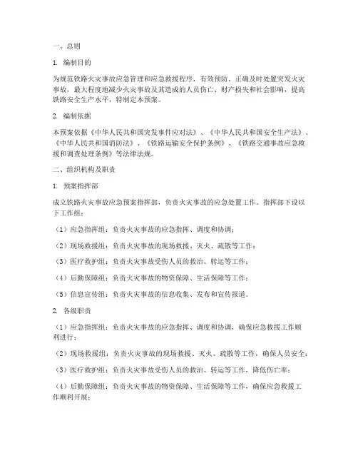 铁路突发火灾事件应急预案
