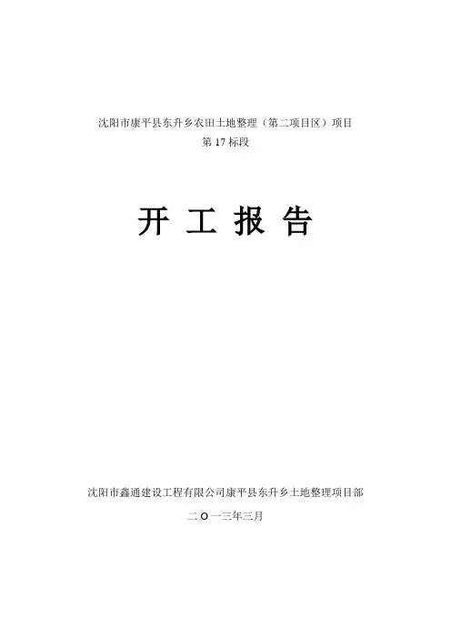 开工报告