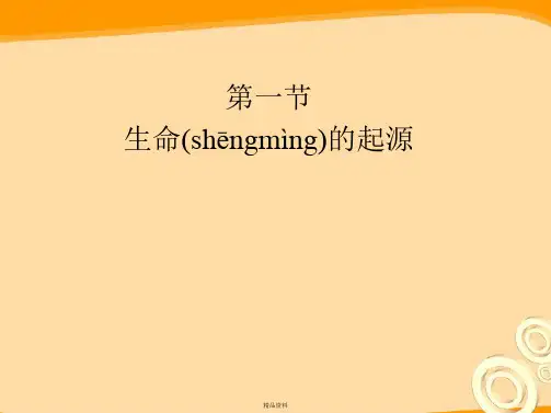 生物：第23章第1节生命的起源课件(苏科版八年级下)