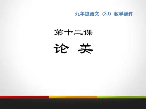 《论美》ppt课件