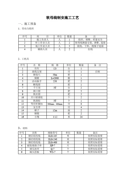 软母线制安施工工艺