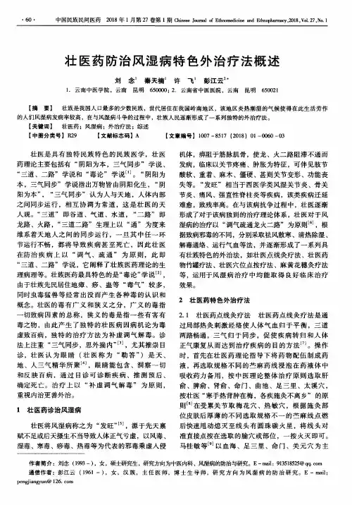 壮医药防治风湿病特色外治疗法概述