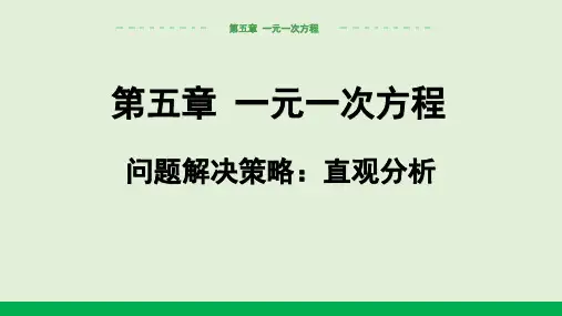 北师大版(2024)数学七年级上册+5.3+问题解决策略：直观分析+教学课件