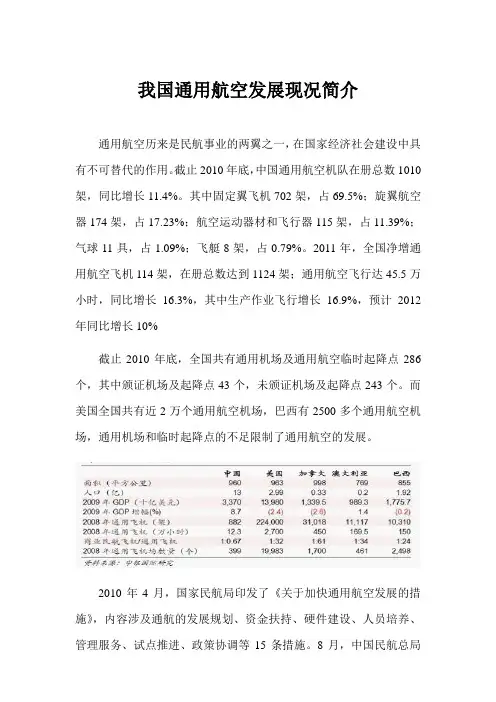 我国通用航空简介2012