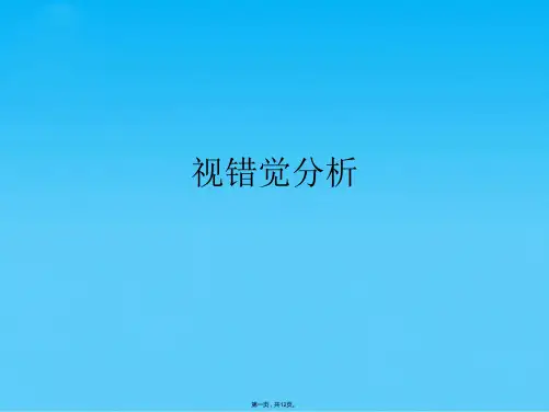 视错觉分析(共12张PPT)