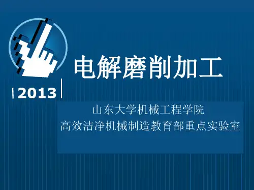 电解磨削加工