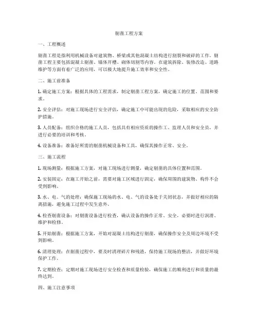 剔凿工程方案