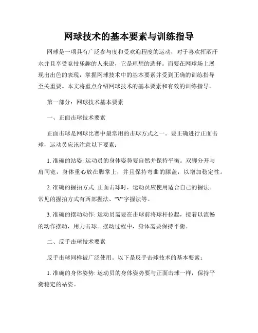 网球技术的基本要素与训练指导