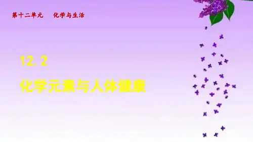 人教版九年级化学下册_12.2 化学元素与人体健康