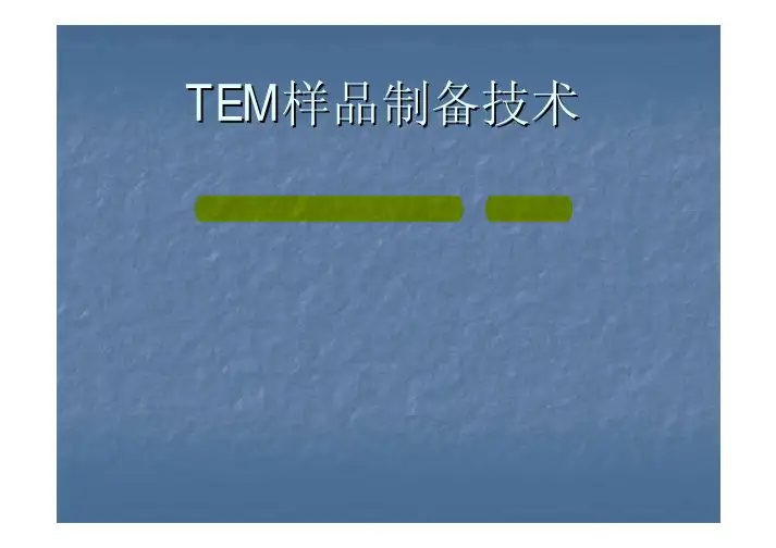 TEM 制样方法