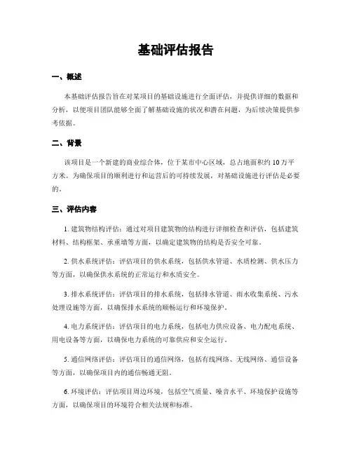 基础评估报告