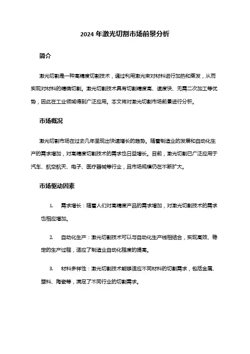2024年激光切割市场前景分析