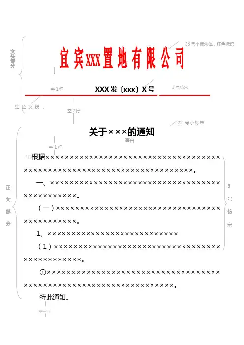 公司发文格式模版及说明