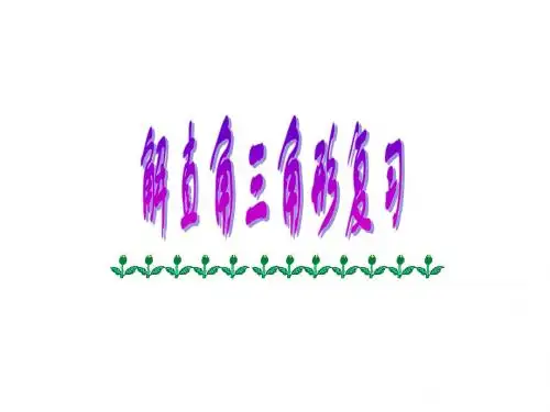 24 解直角三角形复习
