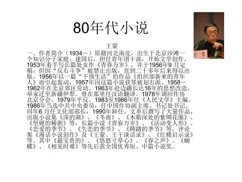 80年代部分代表小说作家
